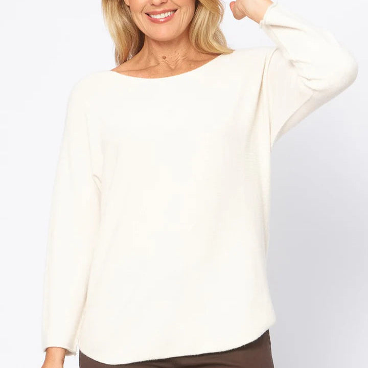 La Strada - Viscose Blend Knitted Jumper - Avorio