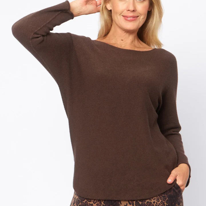 La Strada - Viscose Blend Knitted Jumper - Chocco