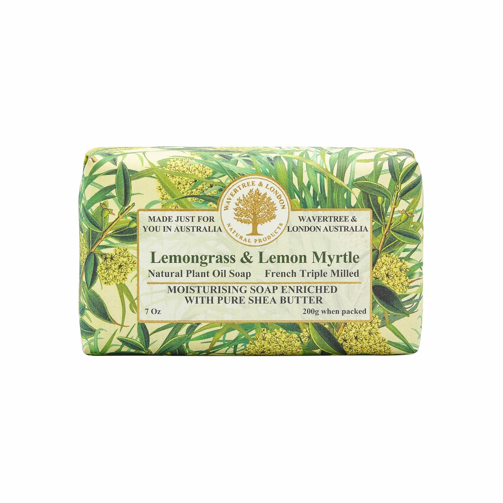 Wavertree and London - Lemongrass & Lemon Myrtle Soap Bar 200g