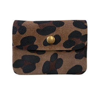 Maison Fanli - Leather Coin Purse - Suede Leopard