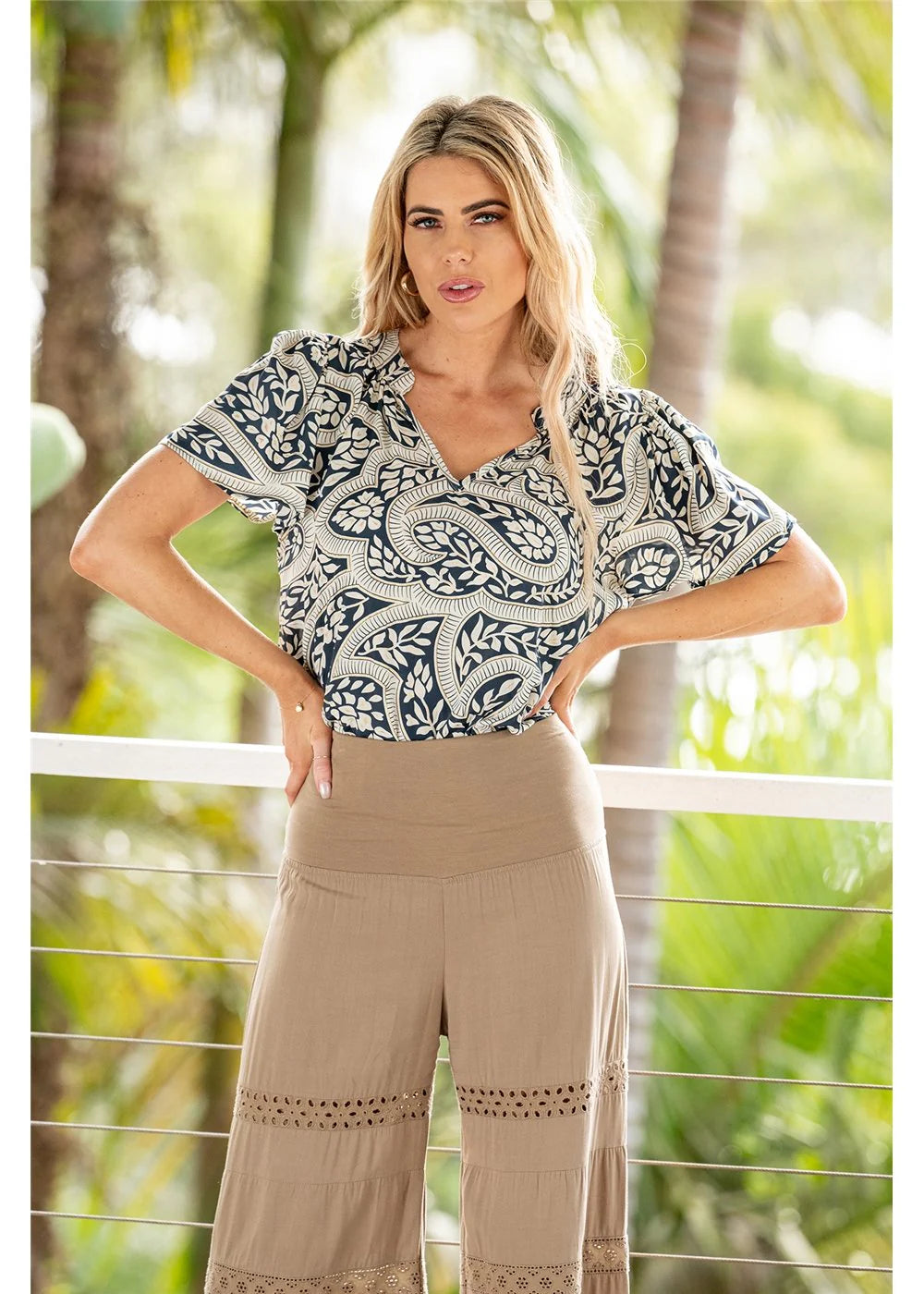 Cienna - Leura Flare Sleeve Top