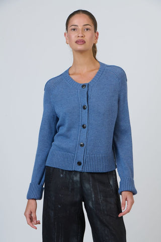 O&J - Wool Blend Button Front Knit-Loch