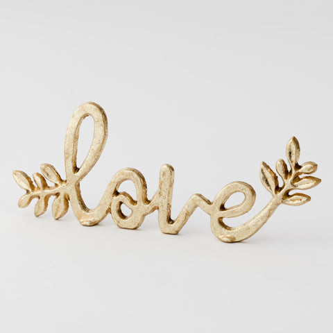 Pilbeam Living - Love Sculpture-Gold