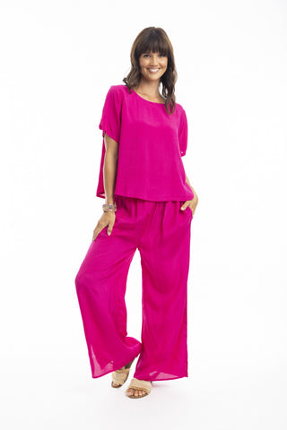 Orientique - Lux Essentials Top-Fuchsia