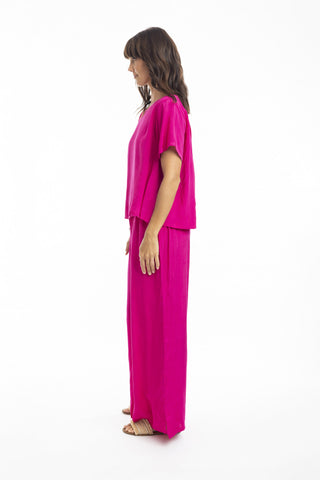 Orientique - Lux Essentials Top-Fuchsia