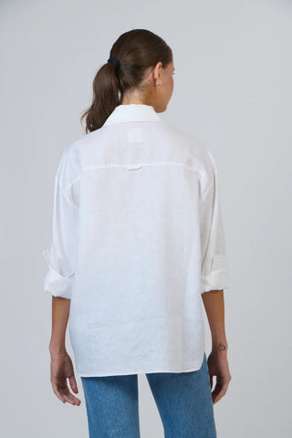 enveloppe - Linen Boyfriend Shirt-Lys