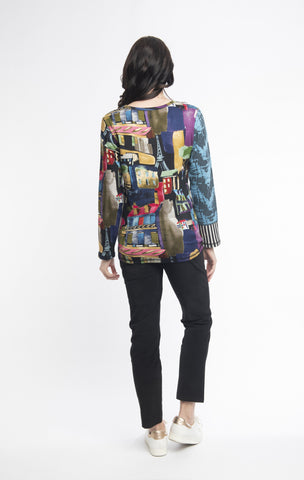 Orientique - Madam Butterfly Patch Long Sleeve Tee