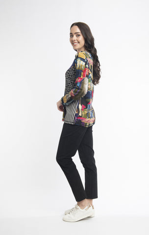 Orientique - Madam Butterfly Patch Long Sleeve Tee
