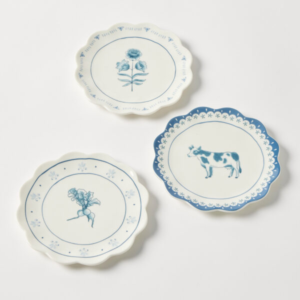 Pilbeam Living - Maison Bleue Petite Plates/ 3 Designs