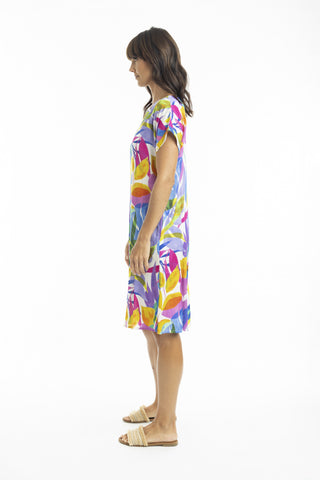 Orientique - Melinda White Short Sleeve Shift Dress