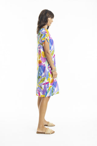 Orientique - Melinda White Short Sleeve Shift Dress