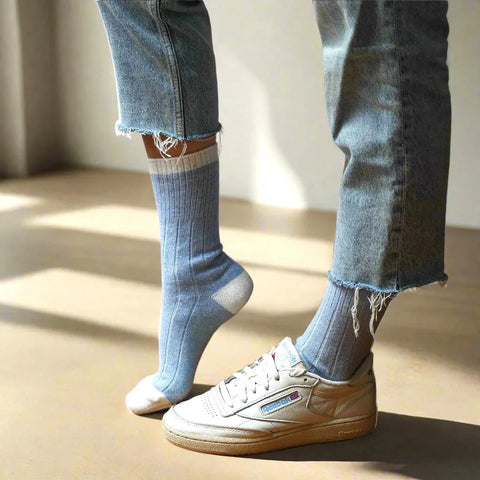 Klue - Merino Wool Socks with Bands-Blue