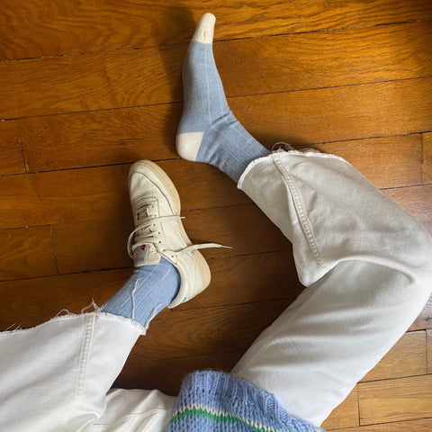 Klue - Merino Wool Socks with Bands-Blue