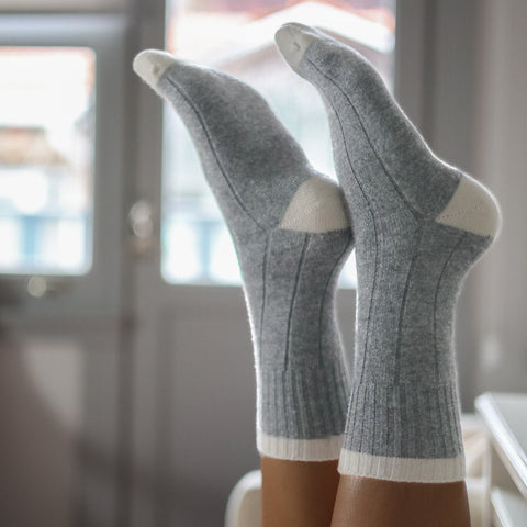 Klue - Merino Wool Socks with Bands-Grey