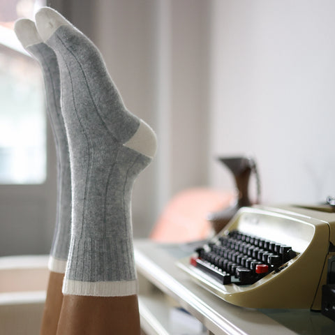 Klue - Merino Wool Socks with Bands-Grey