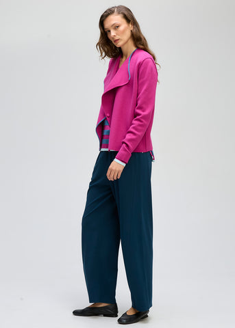 LD+Co - Collared Milano Jacket-Plum