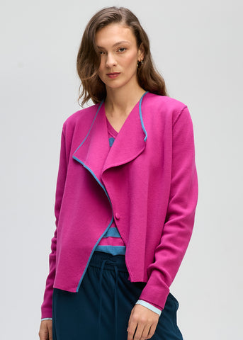 LD+Co - Collared Milano Jacket-Plum