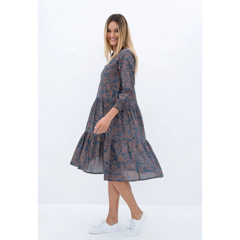 Humidity - Milos Elysian Dress Tan Print