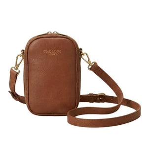 4 The Love - Mel Leather Mini Cross Body Bag - Tan
