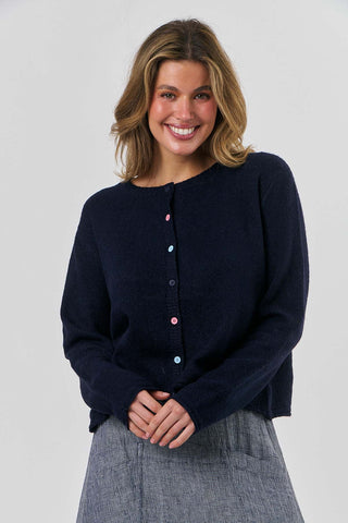 Naturals by O&J - Multi Button Cardi-Midnight