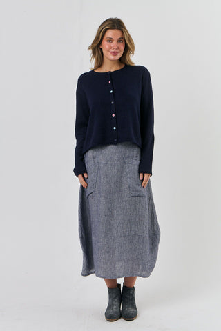 Naturals by O&J - Multi Button Cardi-Midnight