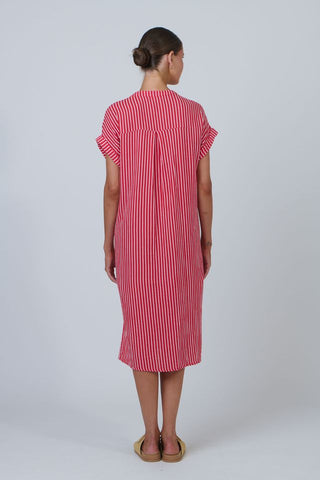 Namastai - Signal Lines Button Through Long Shirt/ Dress