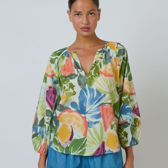 Namastai - Juicy Affair Cotton Blouse - Multi Toned