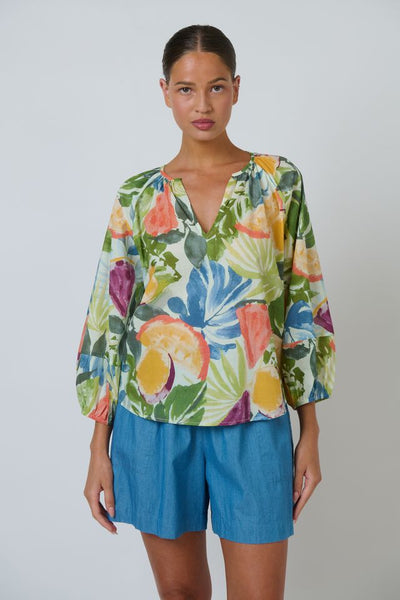 Namastai - Juicy Affair Cotton Blouse - Multi Toned
