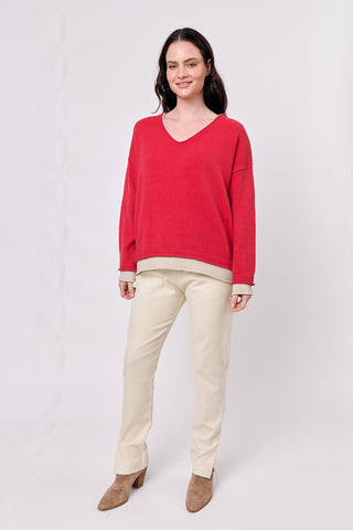 Namastai - V Neck Jumper - Poppy