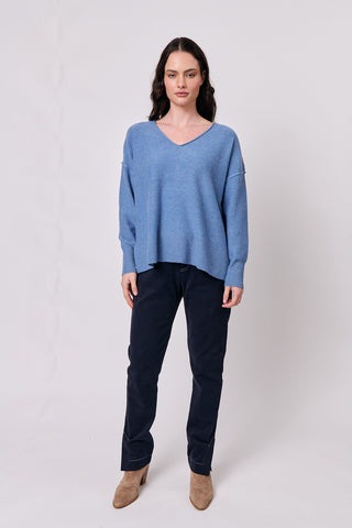 Namastai - V Neck Sweater - Skylight