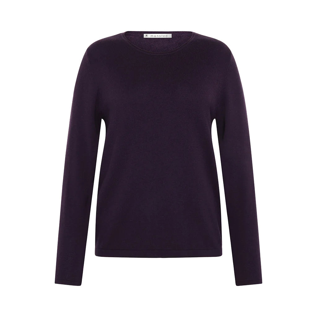 Mansted - Nia M/C Crew Neck Jumper - Plum