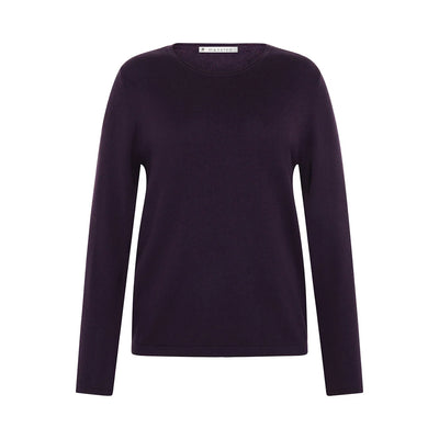 Mansted - Nia M/C Crew Neck Jumper - Plum