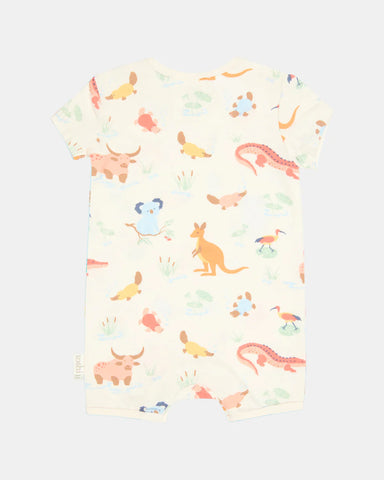 Toshi - Onesie S/S Banjo - Kakadu Dawn