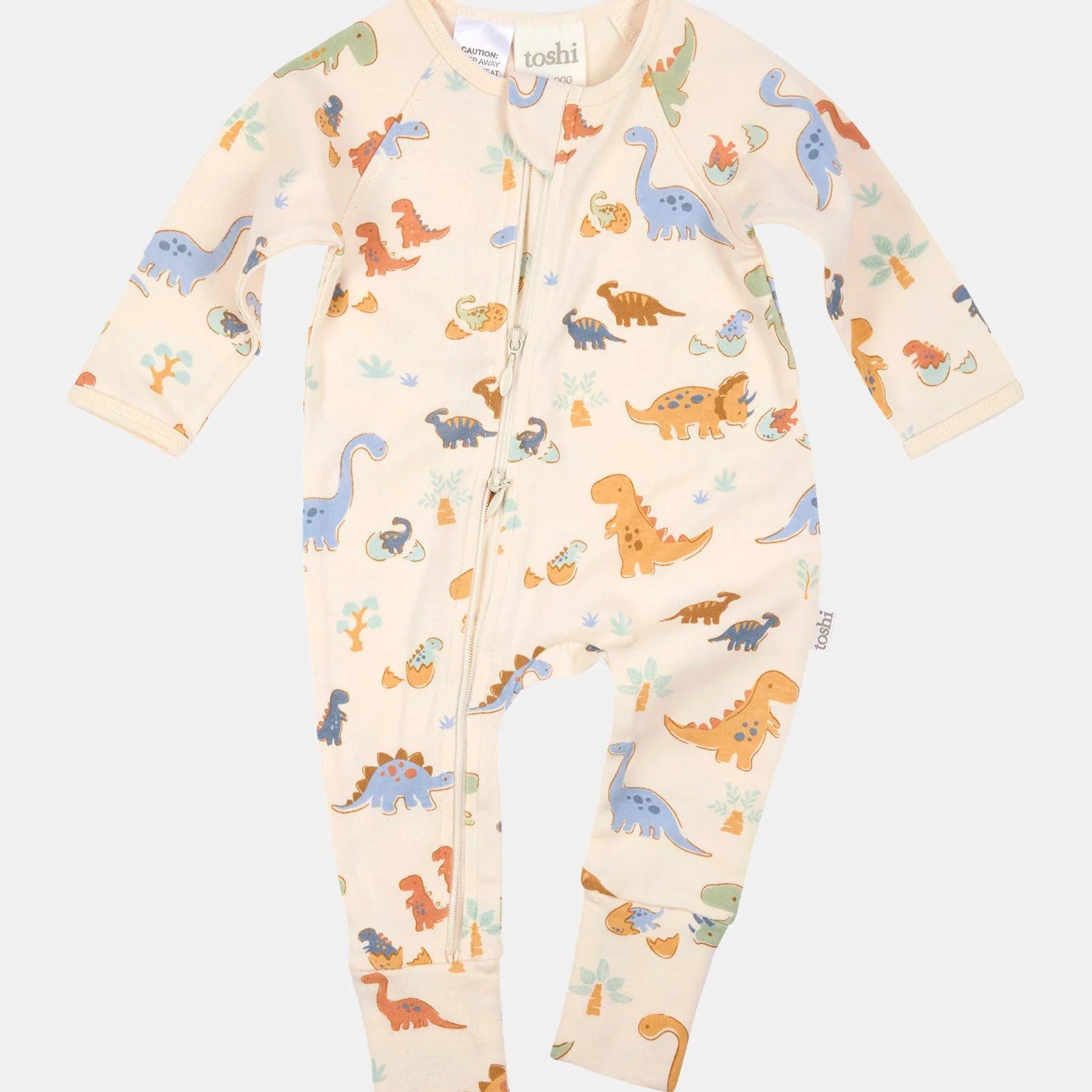 Toshi - Onesie L/S Harvest - Dino Bubs