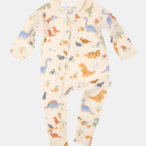 Toshi - Onesie L/S Harvest - Dino Bubs