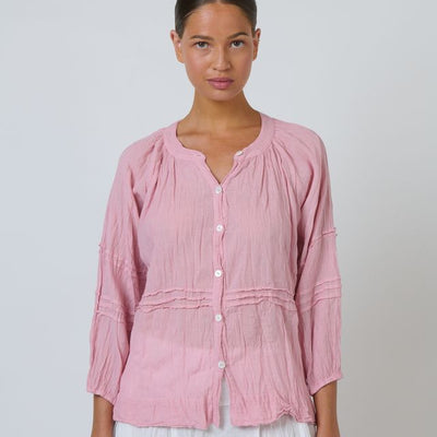 Namastai - Quartz Crinkle Cotton Top - Pink