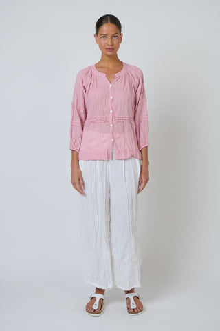 Namastai - Quartz Crinkle Cotton Top - Pink