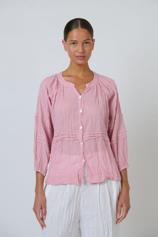 Namastai - Quartz Crinkle Cotton Top - Pink