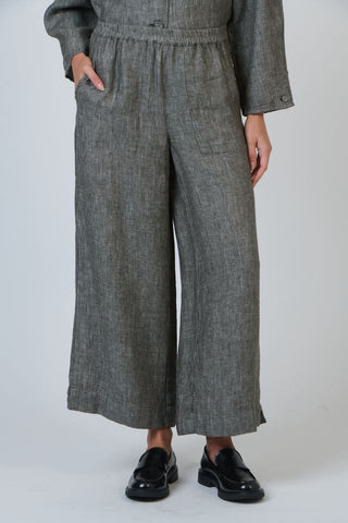 Naturals by O&J - Classic Linen Trouser-Tarragon