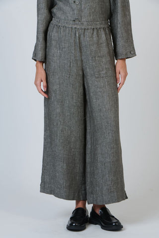 Naturals by O&J - Classic Linen Trouser-Tarragon