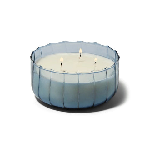 Ribbed Borosilicate Glass  Candle
