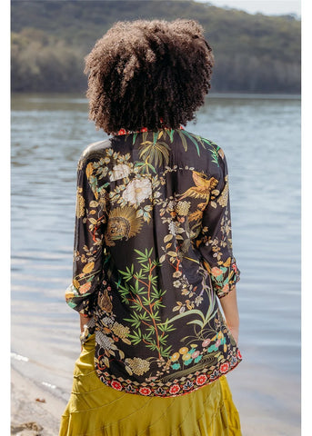 Cienna - Phoenix Night Print Shirt