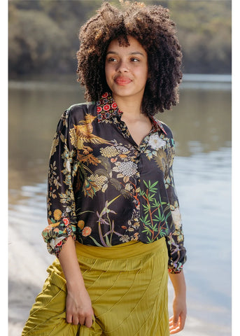 Cienna - Phoenix Night Print Shirt