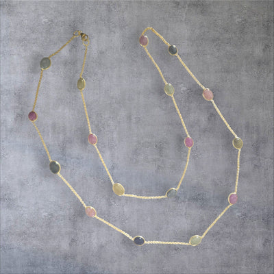 MCJewels - Longstation Necklace _ Tourmaline, Ruby And Amythest