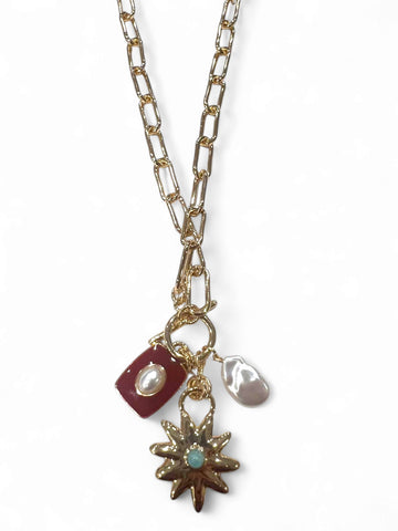 MCLuxe - Gold Plated Charm Necklace