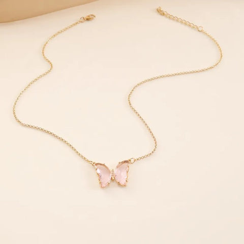 Melange - Butterfly Crystal Necklace