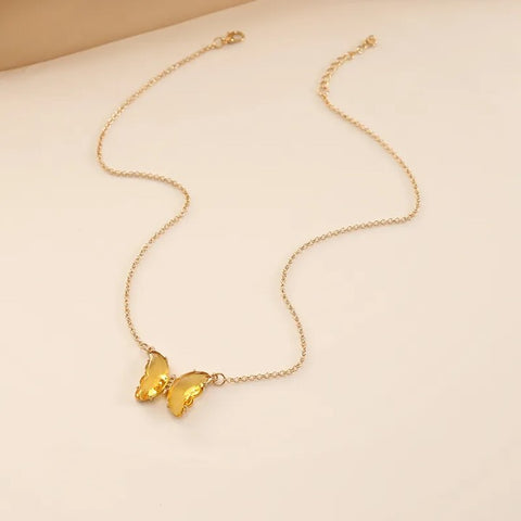 Melange - Butterfly Crystal Necklace