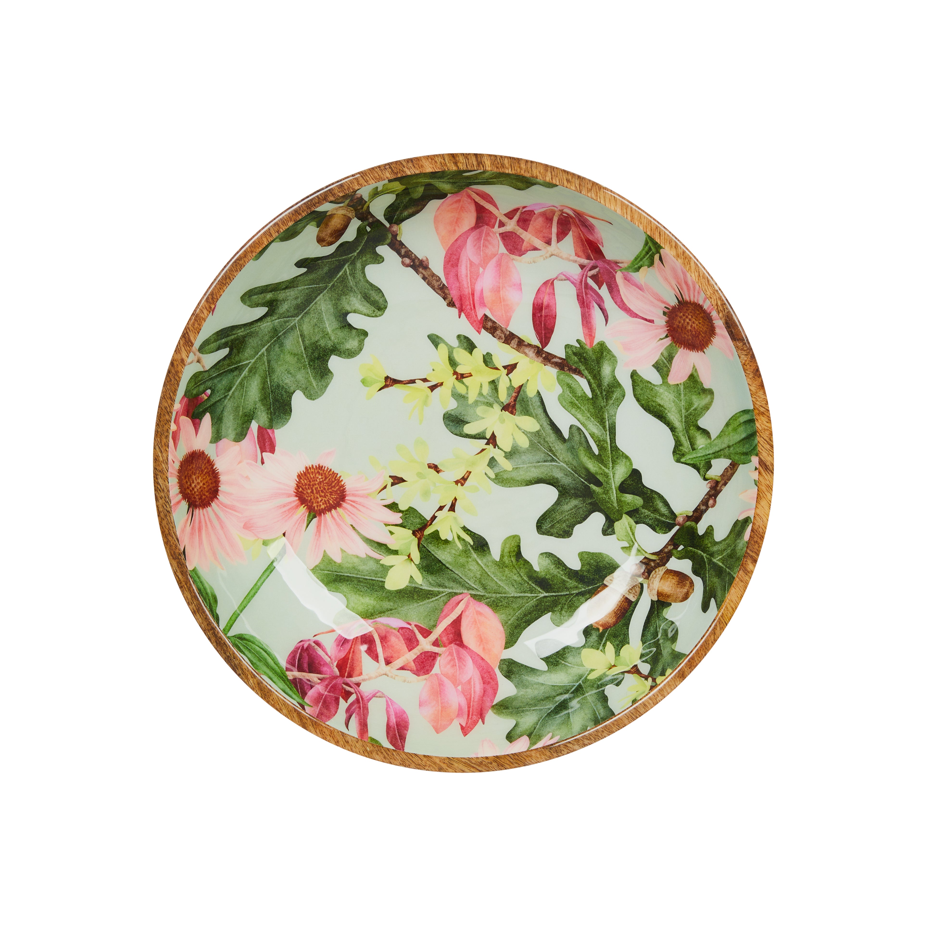 Mangowood Platter – 35cm Daisy White