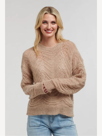 365 Days - Pointelle Mohair Knit-Natural