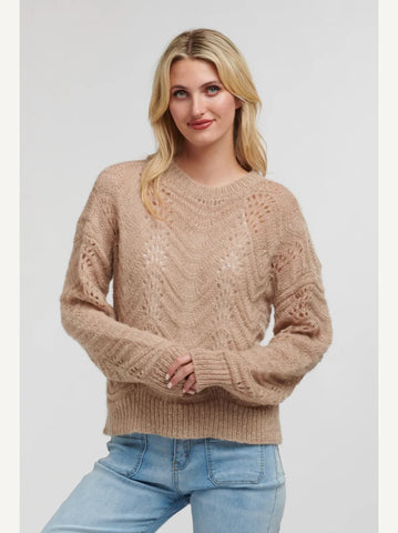 365 Days - Pointelle Mohair Knit-Natural